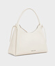 CHARLES&KEITH26春新品柔軟蝴蝶結單肩托特包斜挎包CK2-40160249 Cream奶白色 M 曬單實(shí)拍圖