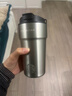 星巴克杯子高顏值銀灰色不銹鋼水杯保溫杯吸管杯保溫杯車(chē)載咖啡杯 500ml單杯 曬單實(shí)拍圖