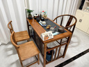 原聲原代實(shí)木茶桌椅組合茶臺燒水壺一體桌中式泡茶桌家庭用客廳大板高茶幾 1.2米茶桌+2月椅+1圍椅+80石盤(pán) 帶電器大號茶盤(pán)（月椅無(wú)套銅） 曬單實(shí)拍圖
