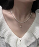 伊燦施家極細仿珍珠項鏈女輕奢小眾鎖骨鏈2025新款爆款高級感頸鏈配飾 施家極細珍珠項鏈女【6mm】 曬單實(shí)拍圖