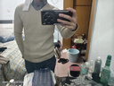 羅蒙假兩件針織衫男秋冬長(cháng)袖休閑襯衫領(lǐng)加絨毛衣2025輕商務(wù)百搭上衣男 曬單實(shí)拍圖