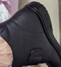 意爾康媽媽棉鞋加絨保暖中老年真皮舒適魔術(shù)貼短靴 14723W黑色39 曬單實(shí)拍圖
