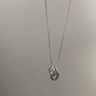 周六福（ZLF） S925銀飾項鏈女環(huán)環(huán)相扣雙環(huán)吊墜銀飾鏈墜套鏈送女友 鏈墜鏈長(cháng)40+5cm 曬單實(shí)拍圖
