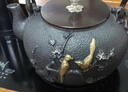 山本堂鐵壺煮茶器套裝手工日本進(jìn)口鐵壺無(wú)涂層砂鐵壺功夫茶具南部鐵器 喜鵲登梅-爐壺套裝 曬單實(shí)拍圖