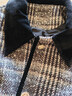 德瑪納【格紋智趣】冬季含綿羊毛復古保暖翻領(lǐng)拼接設計感撞色寬松女外套 曬單實(shí)拍圖