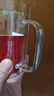 富光拾喜馬克杯情侶喝水玻璃杯子耐熱高硅硼咖啡杯牛奶杯早餐杯透明600ml 曬單實(shí)拍圖