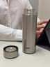 嘉特（GiNT）保溫杯316L不銹鋼茶水分離男女士便攜商務(wù)車(chē)載水杯 可定制禮品 【316L內膽】鋼本色400ml 曬單實(shí)拍圖