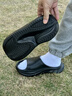 361°飛翼拖鞋男鞋厚底2026新款防滑運動(dòng)拖鞋緩震沙灘鞋學(xué)生戶(hù)外涼拖鞋 墨羽黑-男女同款 42-43 (265mm) 曬單實(shí)拍圖
