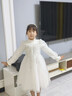 卡兒菲特公主裙女童拜年禮加絨加厚洋氣連衣裙女孩小香風(fēng)裙子 白色 140 曬單實(shí)拍圖