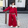 女孩紅色本命年衣服女童過(guò)年服2026新款套裝時(shí)尚洋氣時(shí)髦加絨加厚 紅色兩件套【加絨加厚】秋冬 150 （身高建議140cm左右） 曬單實(shí)拍圖