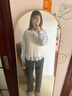 森馬（Semir）[商場(chǎng)同款]長(cháng)袖襯衫女襯衣V領(lǐng)背心2025春寬松兩件套101125105011 曬單實(shí)拍圖