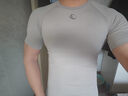 GOLOVEJOY健身衣男士速干短袖跑步運動(dòng)訓練服壓縮T恤彈力上衣 鈦鋅灰 XL 曬單實(shí)拍圖