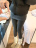 完美記憶打底褲女冬季加絨加厚外穿保暖連褲襪光腿神器 淺灰色厚絨踩腳款 曬單實(shí)拍圖