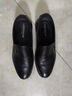 老人頭（LAORENTOU）皮鞋男鞋春秋季商務(wù)真皮休閑鞋一腳蹬軟底套腳爸爸鞋 LA252 黑41 曬單實(shí)拍圖