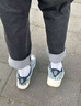 安踏（ANTA）【凱里·歐文同款】HELA TRIBE丨踹步鞋情侶板鞋籃球鞋文化鞋男女 藍/灰251-1 (男款) 43 (男9.5碼) 曬單實(shí)拍圖