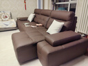 左右勞倫斯真皮電動(dòng)沙發(fā)床一體兩用新款多功能沙發(fā)床DZY6095 5零靠墻3.06米三人位沙發(fā)床 深咖色 曬單實(shí)拍圖