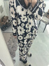 TFZF高檔真絲睡衣女款春秋季長(cháng)袖長(cháng)褲送媽媽生日禮物家居服禮盒套裝 黑白時(shí)尚花卉真絲睡衣（長(cháng)袖+長(cháng)褲） L （100-120斤） 曬單實(shí)拍圖