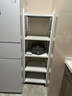 帥仕廚房置物架落地多層收納架微波爐架子夾縫鍋具電器儲物架家用貨架 【特厚加粗】雅白5層長(cháng)50丨可折疊速裝 曬單實(shí)拍圖