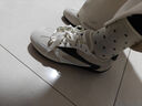駱駝（CAMEL）【飛馳】賽車(chē)鞋女絨面薄底時(shí)尚德訓鞋 L26S202002 白/黑(絨面) 36 曬單實(shí)拍圖