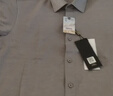杉杉（FIRS）【羊毛磨毛】襯衫男長(cháng)袖新款休閑商務(wù)針織彈力免燙襯衣 煙灰色 40 曬單實(shí)拍圖