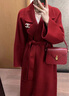 創(chuàng  )意女郎;CREATIVITY-GIRL赫本風(fēng)高級紅色雙面羊毛呢子大衣女2025秋冬新款中長(cháng)款羊絨呢外套 紅色 常規 【禮盒包裝+JD送貨上門(mén)】 M 適合130-145斤 曬單實(shí)拍圖
