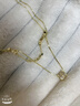 伊燦雙層疊戴水鉆吊墜毛衣鏈女小眾復古高級感項鏈2025年新爆款款頸鏈 雙層疊戴水鉆吊墜毛衣鏈【金色】 曬單實(shí)拍圖