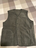 MUJI男式 抓絨 背心男士男款馬甲坎肩馬夾25年冬季男裝 AB1PHA5A 卡其綠 S (165/84A) 曬單實(shí)拍圖