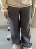 BANDOCIN 半度閑【超柔芭比絨】女童加絨加厚褲子秋冬兒童保暖長(cháng)褲潮 巖石灰 170 曬單實(shí)拍圖
