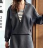 Olrain歐芮兒格雷灰休閑氣質(zhì)針織衛衣半裙套裝女秋季新款兩件套 灰色 XL 曬單實(shí)拍圖