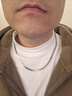 oein項鏈男潮流蛇骨鏈不銹鋼鎖骨鏈刀片扁頸鏈歐美簡(jiǎn)約女百搭嘻哈潮酷 【銀色5mm  寬55cm長(cháng)】 曬單實(shí)拍圖
