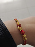 中國黃金（CHINA GOLD）馬年本命年黃金手鏈女士足金紅手繩情人節新年禮物送女友老婆生日 【京速達】足金平安喜樂(lè )銅錢(qián)馬手繩 曬單實(shí)拍圖