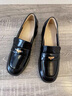 百田森粗跟樂(lè )福鞋女25年春舒適百搭學(xué)院風(fēng)增高小皮鞋單鞋 黑色 38  曬單實(shí)拍圖