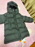 保姆鵝  【風(fēng)墻】?jì)和鸾q服寶寶中長(cháng)款護臉加厚外套保暖童裝[NG2664] 炭黑 110 曬單實(shí)拍圖