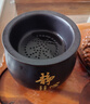 陶瓷茶渣缸茶洗帶過(guò)濾茶器杯洗筆洗家用建水水盂廢水缸茶具配件 粗陶小號茶渣缸【靜心】+過(guò)濾蓋-禪黑 曬單實(shí)拍圖
