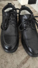 紅蜻蜓羊毛棉鞋秋冬季厚絨男士商務(wù)牛皮高幫男鞋爸爸鞋WTD44145 黑色 40 曬單實(shí)拍圖
