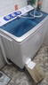 榮事達（Royalstar）半自動(dòng)洗衣機10KG雙缸雙筒家用宿舍出租房雙桶洗衣機大容量甩干機 以舊換新 白色 RP10030J 曬單實(shí)拍圖