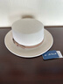 Mr DUCK優(yōu)雅赫本風(fēng)女士法式平頂帽 澳洲超細羊毛禮帽輕奢牛皮織帶秋冬款 茶白色（小邊5.5cm款）-MW216248 M（適合55-56cm頭圍） 曬單實(shí)拍圖