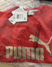彪馬兒童長(cháng)袖套裝加絨套裝本命年衣服紅色2件套 紅黑色調00369 170 曬單實(shí)拍圖