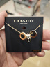 蔻馳（COACH）【禮物】奧萊女士項鏈高級感時(shí)尚百搭飾品禮物 經(jīng)典標志RONDELL項鏈 金色/黑色 曬單實(shí)拍圖