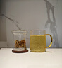 雅集高檔玻璃杯錘紋茶嶼悠覺(jué)杯木蓋款泡茶杯辦公室茶道喝茶杯450ml 曬單實(shí)拍圖