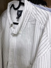 H&M男裝襯衫春季標準版型紐扣領(lǐng)細條紋牛津紡襯衫1257417 白色/細條紋 L 175/108 曬單實(shí)拍圖