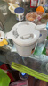 象?。╖O JIRUSHI）電熱水壺家用 快速沸騰1300W大功率 1L容量  CK-AWH10C-WA 白 曬單實(shí)拍圖