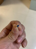 廷亮珠寶 泡泡款皇家藍0.7克拉藍寶石耳釘18K金鑲嵌彩寶耳飾 現貨 曬單實(shí)拍圖