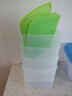 特百惠（Tupperware）800ml*4方形保鮮盒食品級冰箱冷藏密封收納盒水果儲物盒綠色蓋 曬單實(shí)拍圖