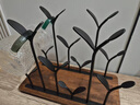 小野七天鐵藝樹(shù)葉擺件紅酒架六瓶裝葡萄酒展示架子餐桌酒柜裝飾玄關(guān)置物架 鐵藝樹(shù)葉酒架 曬單實(shí)拍圖