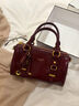 南風(fēng)Chio2nd邂逅劍橋枕頭包包女款2026新款紅色婚包手提單肩斜挎包 紅色 曬單實(shí)拍圖