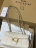 蔻馳（COACH）【禮物】奧萊女士女包絎縫和愛(ài)心掛件TABBY 26號單肩包斜挎包 B4/粉筆白色 曬單實(shí)拍圖