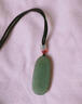 汐唯輕奢和田玉青玉站立觀(guān)音吊墜男女玉石站蓮觀(guān)音菩薩玉墜橢圓項鏈 曬單實(shí)拍圖