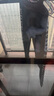 鴻星爾克官方旗艦針織長(cháng)褲休閑運動(dòng)褲女子九分褲 正黑 L 曬單實(shí)拍圖