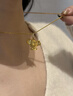 御龍鏡黃金小金象吊墜女新款 999足金拉絲小飛象鑲嵌掛墜項鏈生日送女友 附送鑒定證書(shū) 曬單實(shí)拍圖